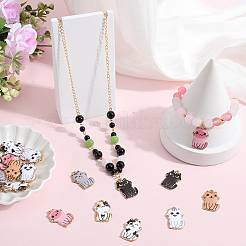 28 pièces 7 couleurs pendentifs en émail d'alliage de placage de rack&nbsp;FIND-SC0012-10