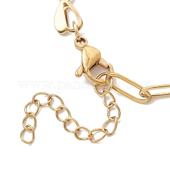 2 Stück asymmetrisches Herzgliederarmband aus Edelstahl 304&nbsp;BJEW-JB13510