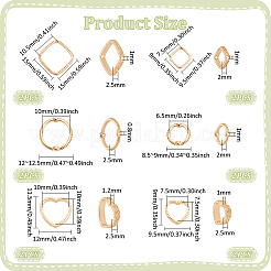 12 pz. 6 cornici per perline in ottone&nbsp;KK-BC0012-93
