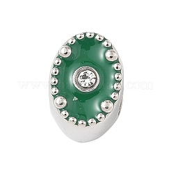 304 Edelstahl Emaille mit Strass europäischen Perlen&nbsp;STAS-Z130-07P