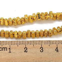 Fili di perle di roccia lavica naturale elettrodeposta&nbsp;G-I360-H02