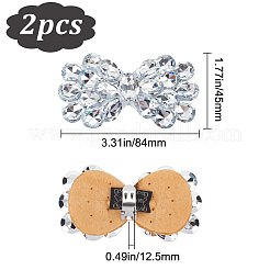 2 Stück Legierungs-Strass-Schuhdekorationen&nbsp;AJEW-FG0002-87C