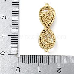 Connecteurs infinis en laiton plaqué or et zircone cubique transparente&nbsp;KK-A234-036G-01