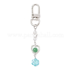Décorations suspendues en perles acryliques et en jade naturel teinté&nbsp;HJEW-JM02884