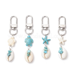 4 ciondolo decorativo in conchiglia di ciprea naturale&nbsp;HJEW-JM03319-01