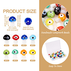 32 stücke 8 farben handgemachte böse auge Bunte Malerei perlen&nbsp;LAMP-CD0001-20