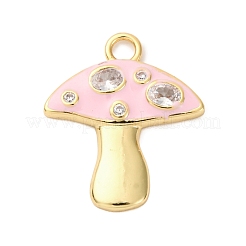 Pendentifs avec zircon cubiques à micro-pavés en laiton&nbsp;KK-F895-07G
