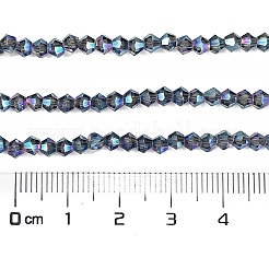 Transparent galvanisieren Glasperlen Stränge&nbsp;EGLA-A039-T3mm-UA07