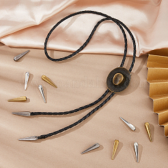 12 embout de cordon en alliage de 3 couleurs&nbsp;FIND-FH0016-82