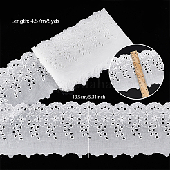 5 Yards Baumwolle bestickt gewellten Rand Blumenmuster Besatz&nbsp;DIY-UN0006-41