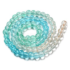 Fili di perle di quarzo sintetico tinti e riscaldati&nbsp;G-P502-01A-M