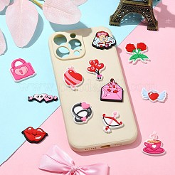 60 Stück PVC-Cabochons in 12 Stilen zum Thema Valentinstag.&nbsp;FIND-CJ0011-21