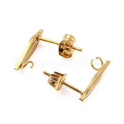 Placcatura ionica (ip) 304 acciaio inossidabile orecchini a perno&nbsp;STAS-H180-14G
