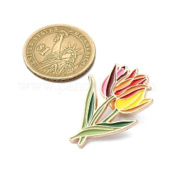 Épingles en émail en forme de tulipe&nbsp;JEWB-P045-02A-G