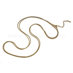 Collane a doppio strato con catena a serpente rotonda in acciaio inossidabile 304 da 1.5 mm per donne e uomini&nbsp;NJEW-Q028-02G
