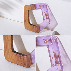 Colgantes transparentes y opacos de resina y madera de nogal&nbsp;RESI-SZ0001-01