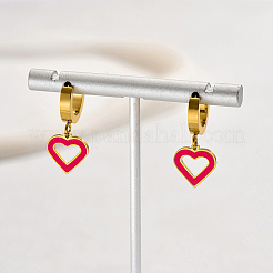 201 Edelstahl minimalistische herzförmige Ohrringe für Frauen Urlaub Datum Casual Geschenk&nbsp;WC5302