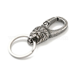 Accessoires en acier inoxydable chirurgical 316 de style tibétain avec porte-clés en acier inoxydable 304&nbsp;FIND-Q101-03AS