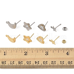 16 pièce de 8 styles de boucles d'oreilles à tige en acier inoxydable 304&nbsp;STAS-FS0001-86