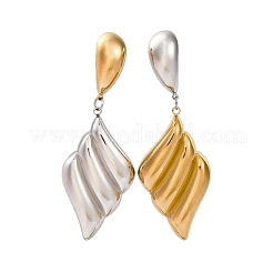 Orecchini pendenti in acciaio inossidabile 304&nbsp;EJEW-K296-02GP-03