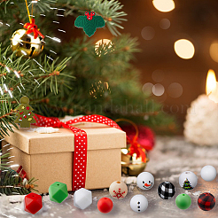 43 Stück Silikonperlen und Holzperlen in 17 Stilen mit Weihnachtsmotiven&nbsp;SIL-HY0001-24
