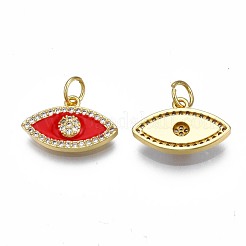 Pendenti in zirconi cubici trasparenti in micro pavè di ottone&nbsp;ZIRC-N039-204C