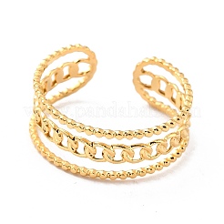 Ionenplattierung (IP) 304 Edelstahl-Fingerringe&nbsp;X-RJEW-L102-07G