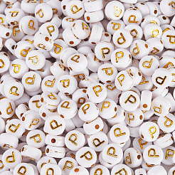 500pcs Plattierung Acrylperlen&nbsp;PACR-TADJ0001-01P