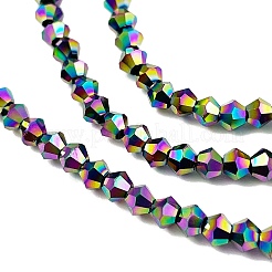 Transparentes perles de verre de galvanoplastie brins&nbsp;EGLA-A039-T3mm-UA02