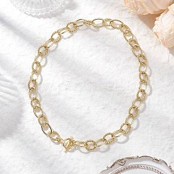 Collane con catena in ottone testurizzato da 11 mm per donna&nbsp;NJEW-JN05520