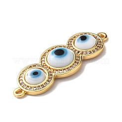 Dijes de conector de mal de ojo hechos a mano de murano&nbsp;ZIRC-L102-10G-02