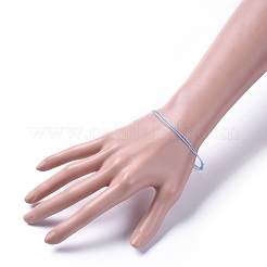 Fabrication de bracelet en cordons de polyester cirés plats réglables&nbsp;AJEW-JB00507-M