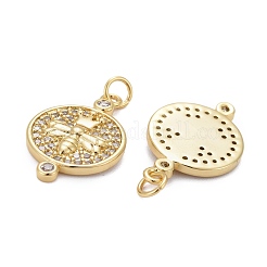 Messing micro pave klare zirkonia anhänger&nbsp;ZIRC-Z011-16G