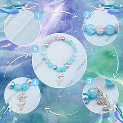 Kit para hacer pulseras con temática oceánica&nbsp;DIY-SC0020-29