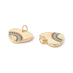 Placage en rack laiton micro pave pendentifs en zircone cubique colorée&nbsp;ZIRC-C040-21G