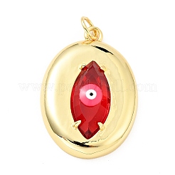 Pendentifs en laiton de placage de rack avec zircone cubique&nbsp;KK-E015-10G-03