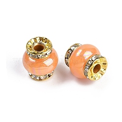 Perline in resina con rondelle di strass in ottone&nbsp;KK-H490-05G-10