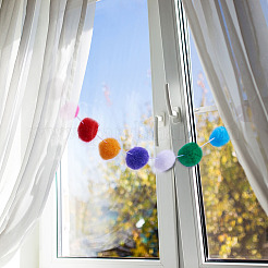 DIY Pom Pom Ball Dekoration Herstellung Kits&nbsp;DIY-SZ0001-39B
