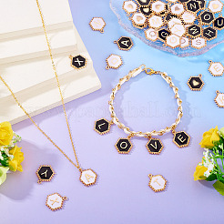 52pcs 2 pendentifs en alliage de couleurs&nbsp;ENAM-TA0002-97B