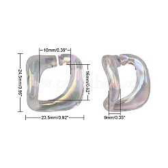 Transparentem Acryl Verknüpfung Ringe&nbsp;OACR-S036-003A-D01