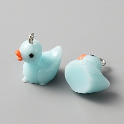 Pendentifs en résine opaque&nbsp;RESI-WH0029-12P-02