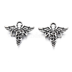 Encantos de símbolo médico de caduceo lpn de aleación de estilo tibetano&nbsp;TIBEP-N008-133