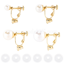 24 Stück 4 Stile 316 chirurgischer Edelstahl Ohrclip-Konverter Zubehörse&nbsp;STAS-SC0010-35G