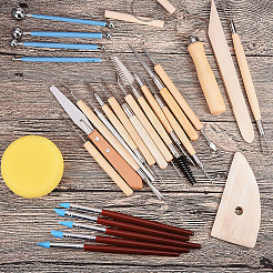 Töpferwerkzeugsets mit Holzgriff&nbsp;TOOL-BC0008-11
