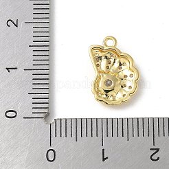 Pendentifs avec zircon cubiques à micro-pavés en laiton&nbsp;X-KK-P290-48G