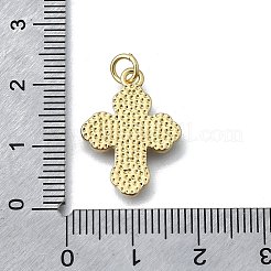 Pendenti in zirconi cubici trasparenti in micro pavè di ottone&nbsp;KK-V010-10G-01