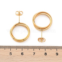 Boucles d'oreilles à tige en acier inoxydable 304&nbsp;EJEW-Z089-02G