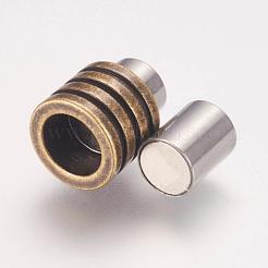 Fermoirs magnétiques en acier inoxydable 304 avec emembouts collées&nbsp;STAS-F124-01AB