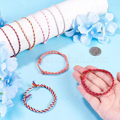 7 pulsera trenzada de cordón de algodón bohemio de 7 colores&nbsp;BJEW-TA0001-29