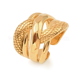 Anelli aperti con polsino in acciaio inossidabile 304 per donna&nbsp;RJEW-Z143-04G